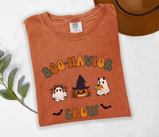 Boo-Havior Crew Halloween ABA shirt, Rbt Bcba T-Shirt, Gift for Behavior Therapist, Unisex Comfort Colors® 1717