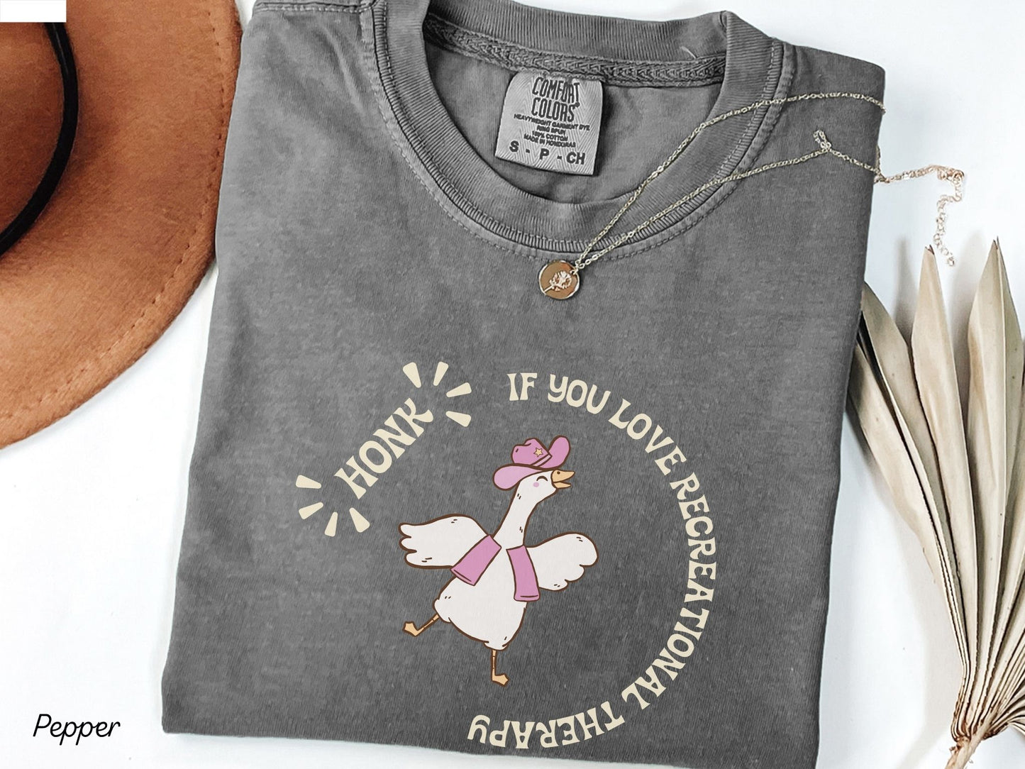 Recreational Therapist Goose T-shirt, Honk If You Love Recreational Therapy, Gift for Recreational Therapist, Comfort Colors 1717