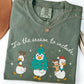 Inclusion Christmas T-shirt, Tis the Season to Include, Funny Goose Tee, Unisex Garment-Dyed Shirt, Holiday Gift for Advocates