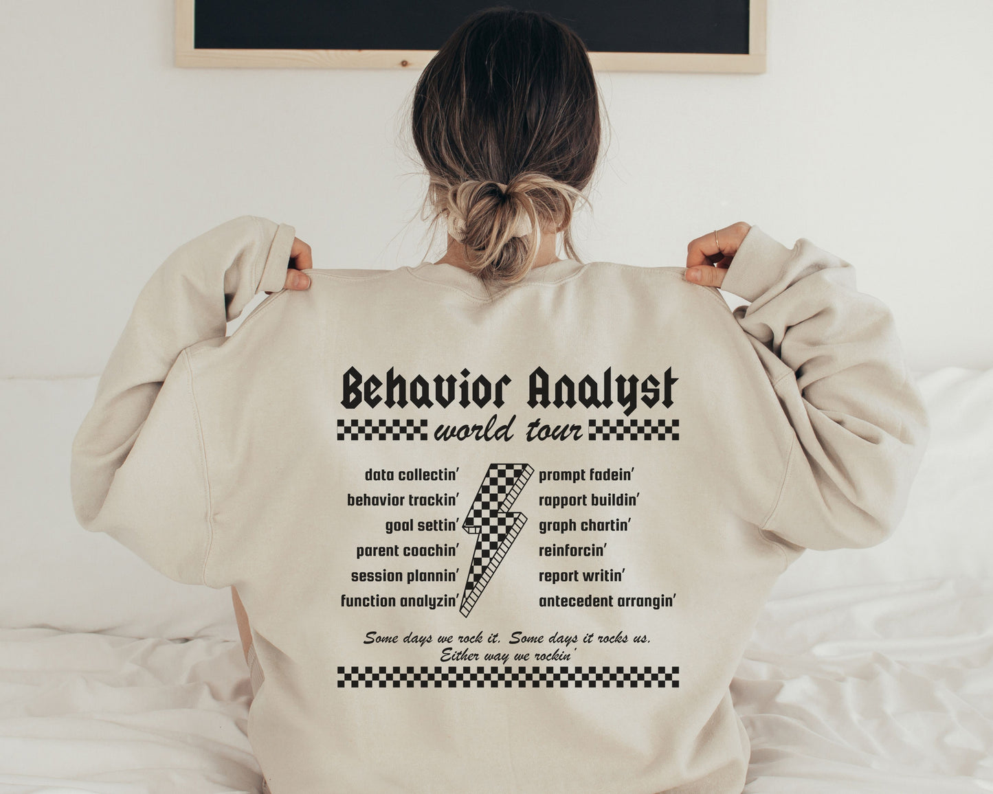 Behavior Analyst World Tour Sweatshirt, Aba Rock Crewneck, Gift for bcba