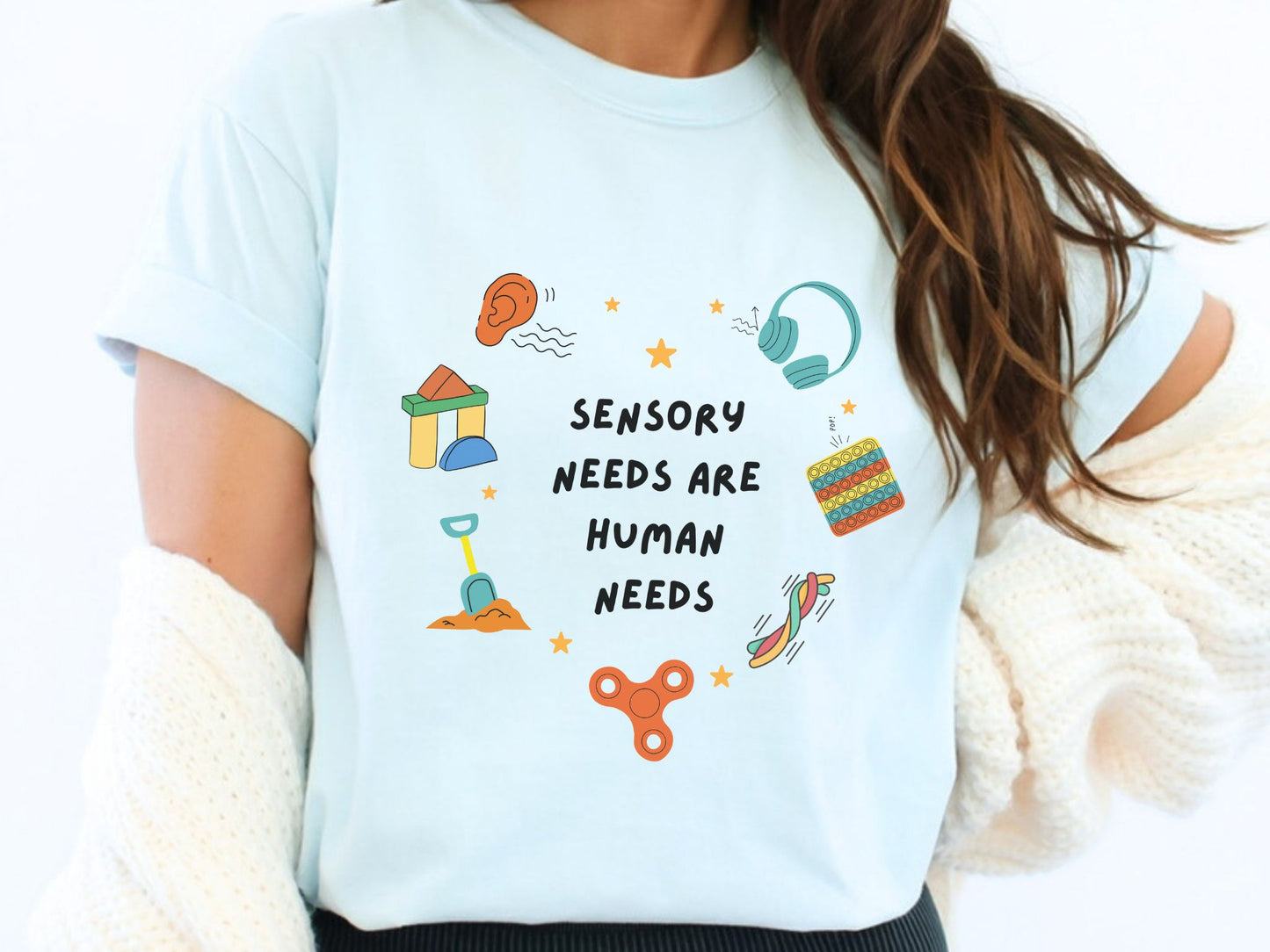Occupational Therapy Graphic T-shirt, Sensory Needs are Human Needs, Gift for Ot Ota