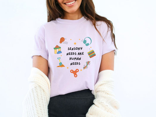 Occupational Therapy Graphic T-shirt, Sensory Needs are Human Needs, Gift for Ot Ota