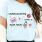 Speech Therapist Valentine Shirt, Communication Comes in Many Forms Tee