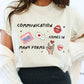 Speech Therapist Valentine Shirt, Communication Comes in Many Forms Tee