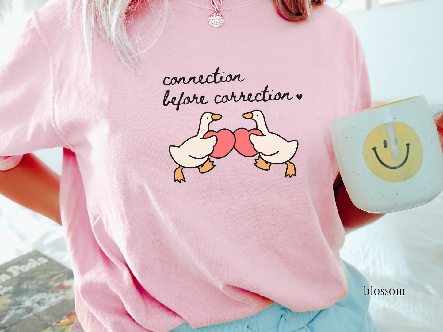 Valentines Day Advocacy Inclusion Tee, Connection Before Correction Goose Tee, Gift for Teacher Therapist Advocate
