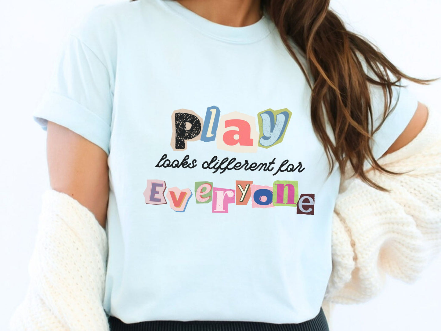 Play Looks Different for Everyone T-Shirt, Aba Speech OT Tee, Special Education Teacher Tee