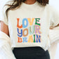 Love Your Brain T-Shirt, School Counselor Tee
