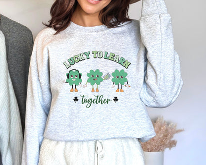 Inclusion St Patricks Day Sweatshirt | SPED Teacher Gift | Neurodiversity Clover Crewneck