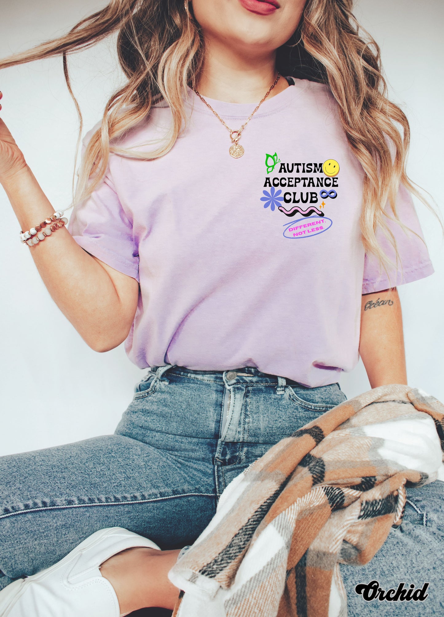 Retro Autism Acceptance Club T-shirt | Different Not Less Groovy Tee