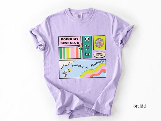 Teacher Shirt Doing My Best Club, Progress Not Perfection Tee, School Counselor Shirt