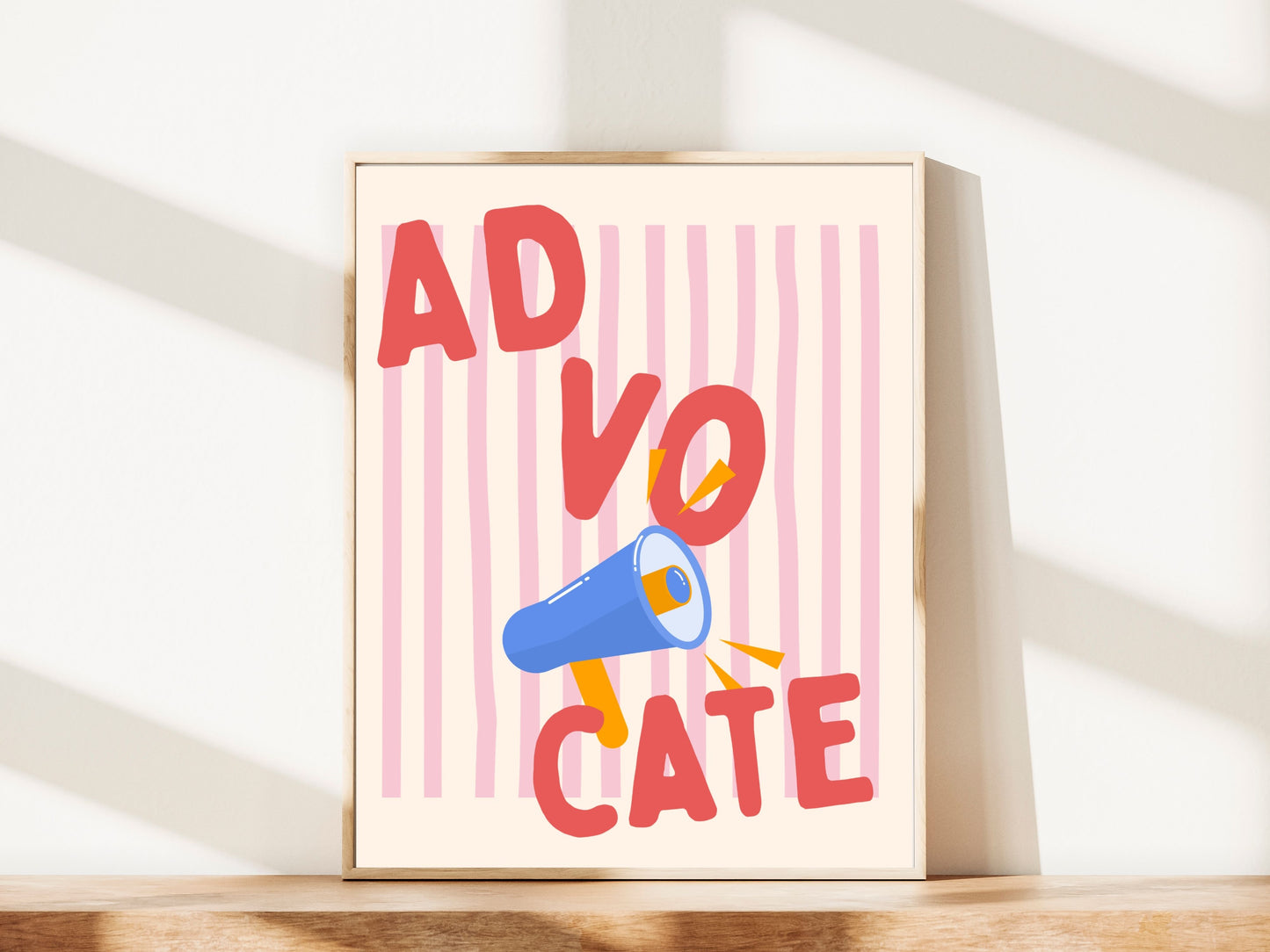 Advocate Poster, AD VO CATE Wall Art, Teacher Classroom Decor, Therapist Office Decor, Social Worker Poster, Inclusion Wall Art