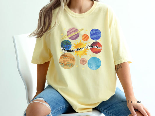 Neurodiverse Universe Shirt | Space Galaxy Tee for Special Education Teachers, BCBAs, ABA Therapists, Autism Awareness