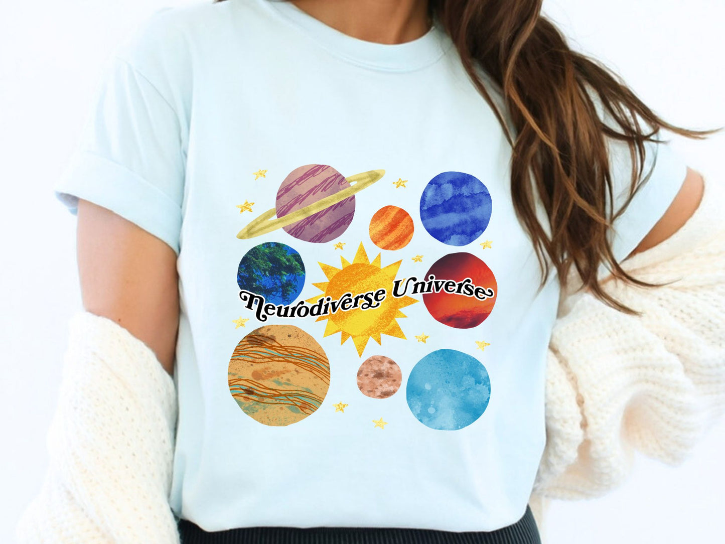 Neurodiverse Universe Shirt | Space Galaxy Tee for Special Education Teachers, BCBAs, ABA Therapists, Autism Awareness