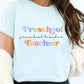 Personalized Minimalist School Staff / Grade Level T-Shirt,