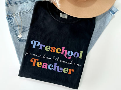 Personalized Minimalist School Staff / Grade Level T-Shirt,