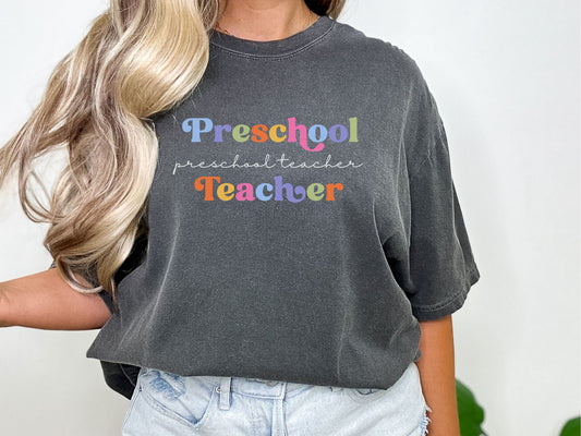 Personalized Minimalist School Staff / Grade Level T-Shirt,