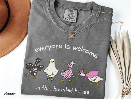 Everyone Is Welcome Halloween Shirt, Silly Goose Shirt, Fall Teacher Shirt, Halloween Teacher Tee, Therapist Shirt, Inclusion Shirt