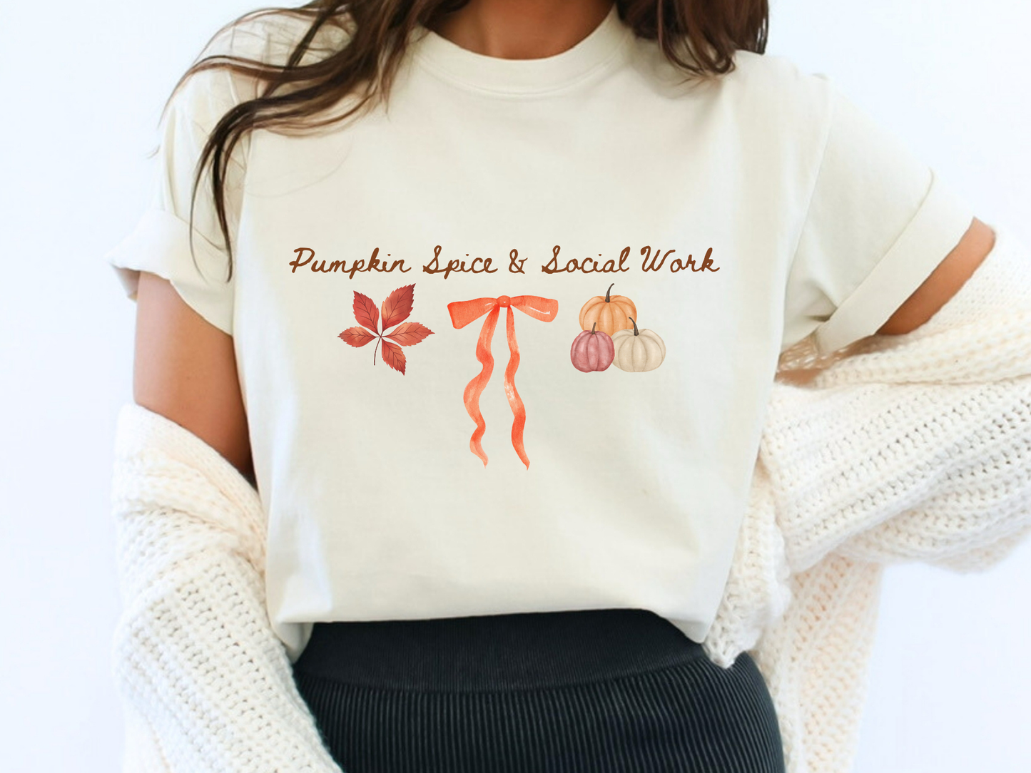 Pumpkin Spice & Social Work Shirt, Social Worker Fall Shirt, Social Work T Shirt, Social Worker Gift, Therapist Shirt