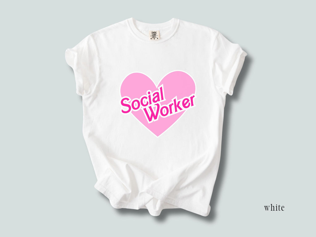 Social Worker Pink Heart Shirt, Gift for LCSW