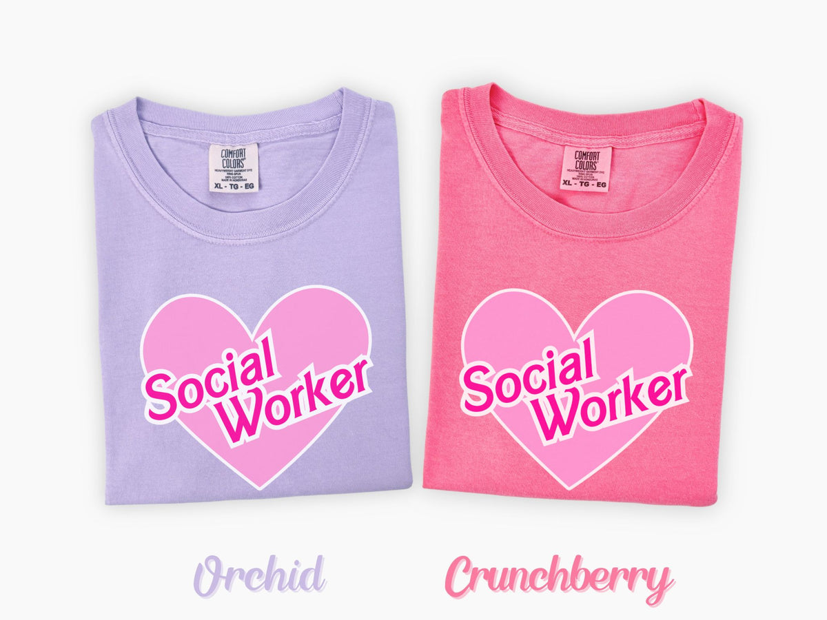 Social Worker Pink Heart Shirt, Gift for LCSW