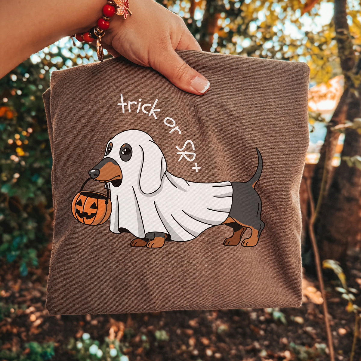 Trick or SR+ Shirt, Funny ABA Halloween T-Shirt, Ghost Wiener Dog Shirt, RBT Bcba Gift, Behavior Analyst Shirt