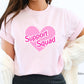 Support Squad Pink Heart Shirt, Gift for School Support Staff