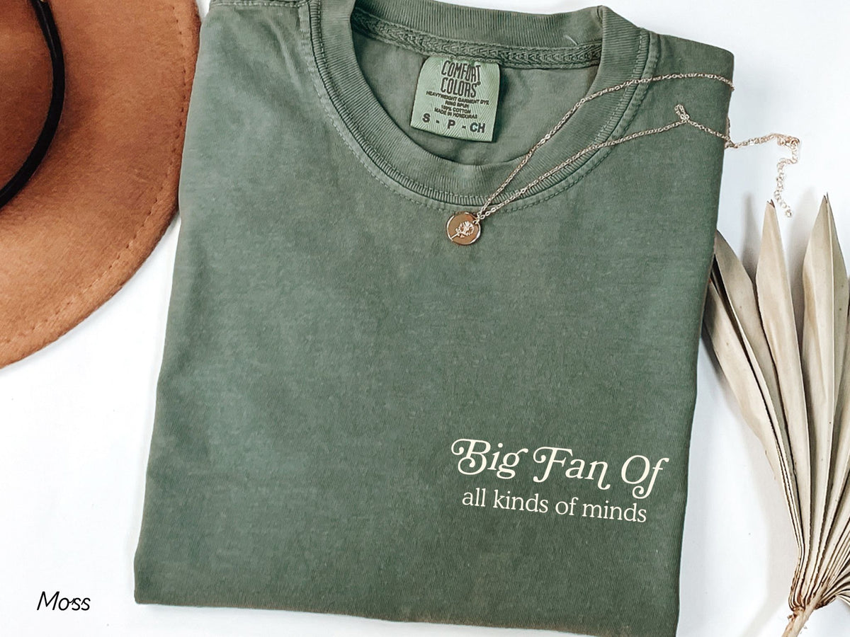 Big Fan Of Neurodiversity Shirt (Back + Front Print), Neurodiversity Affirming Tee, Autism Acceptance Shirt