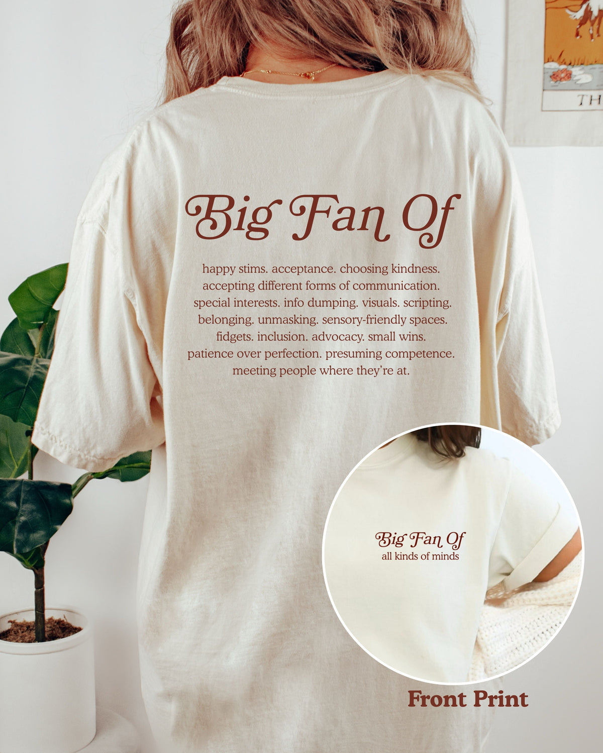 Big Fan Of Neurodiversity Shirt (Back + Front Print), Neurodiversity Affirming Tee, Autism Acceptance Shirt