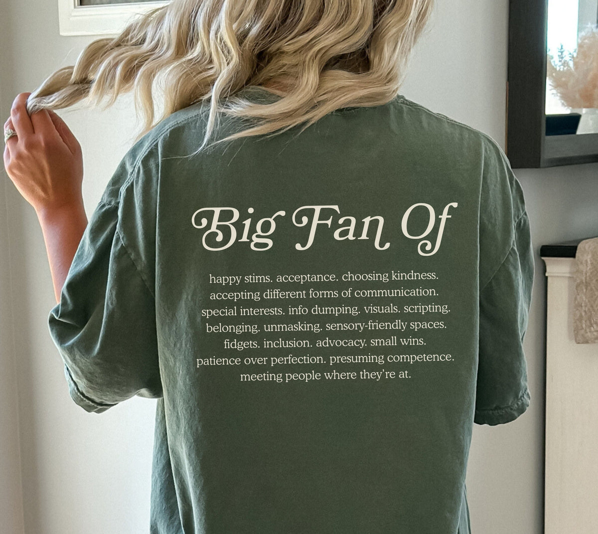 Big Fan Of Neurodiversity Shirt (Back + Front Print), Neurodiversity Affirming Tee, Autism Acceptance Shirt