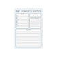 Personalized Minimalist Post-it® Note Pad, Gender Neutral Gift for Teacher Counselor Therapist
