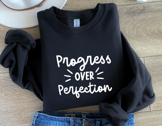 Progress over Perfection Sweatshirt, Special Education crewneck, SLP OT ABA Gilden 18000