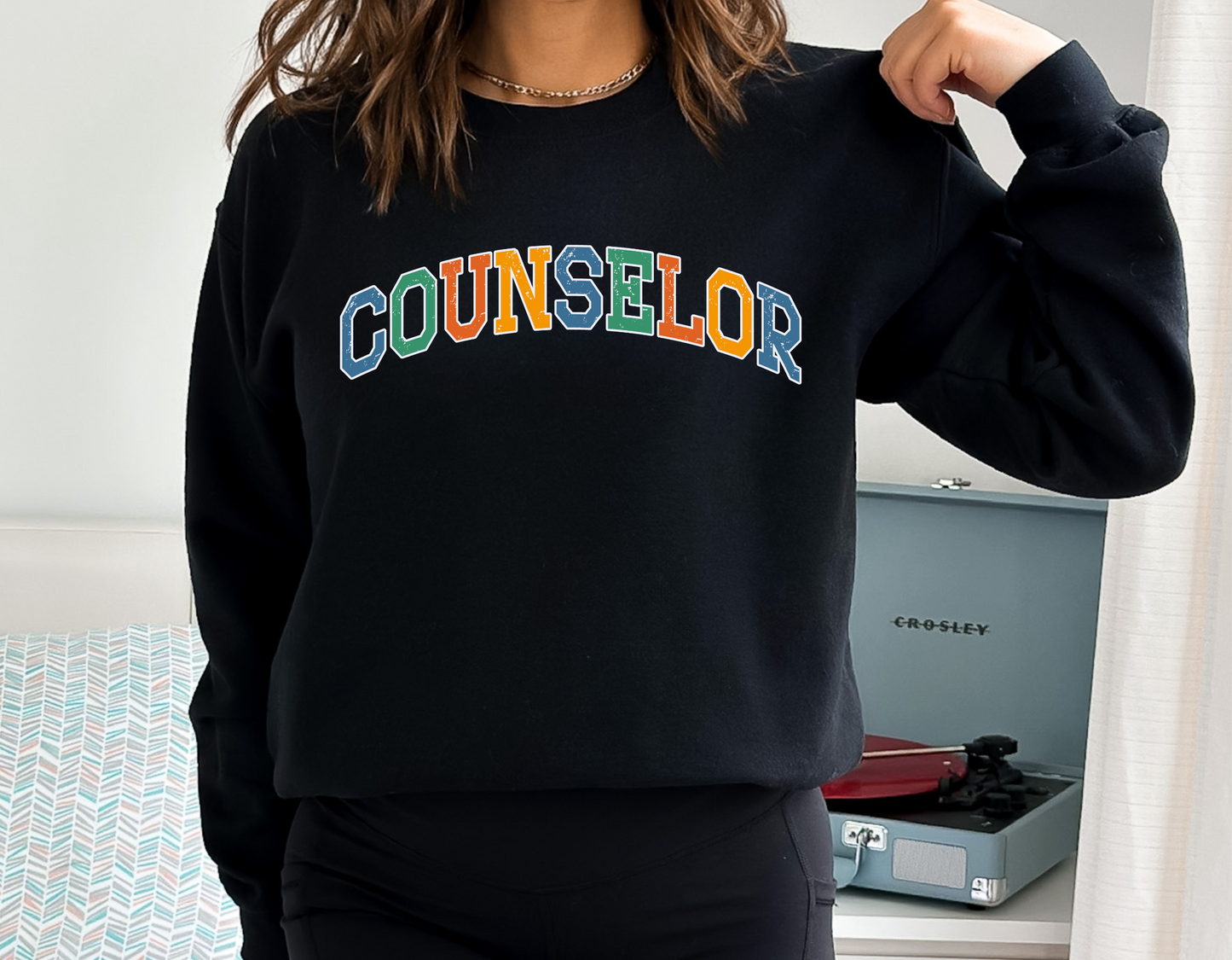 School Counselor Sweatshirt, Counselor Varsity crewneck, Gilden 18000 gift for counselor