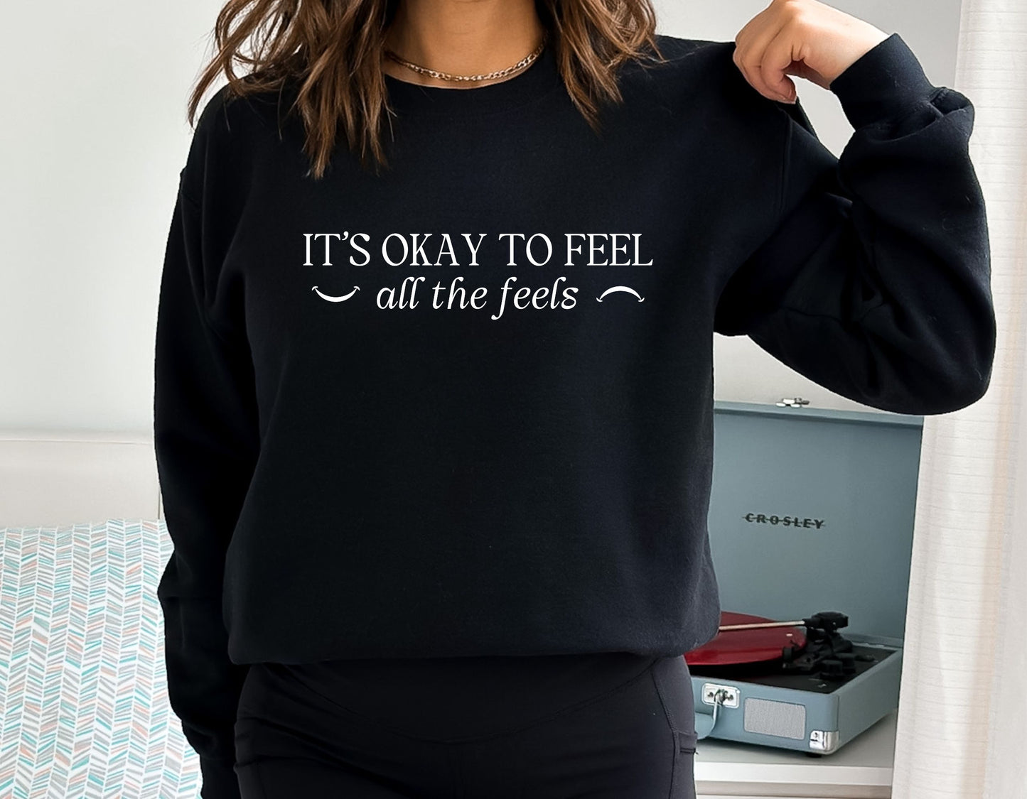 It's okay to feel all the feels Sweatshirt, ot slp sped aba crewneck, Minimalist Emotions Gilden Heavyblend