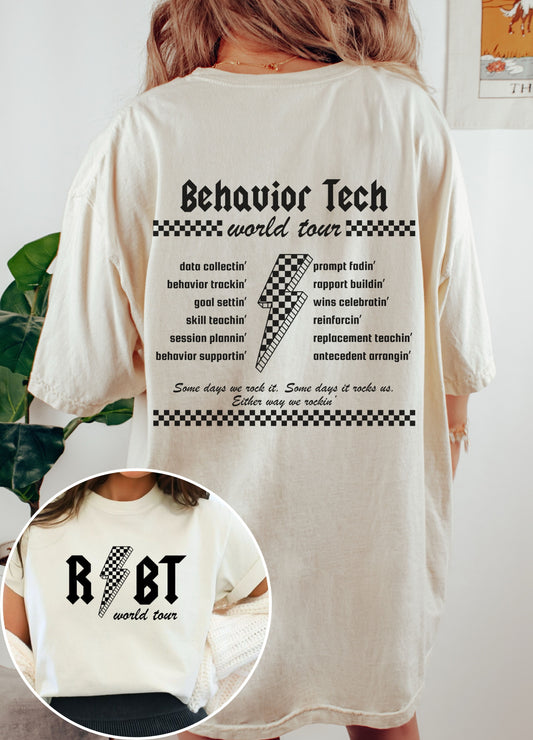 Behavior Tech World Tour Tee, Aba Rocks Shirt, Rbt T-Shirt, Gft for Behavior Technician