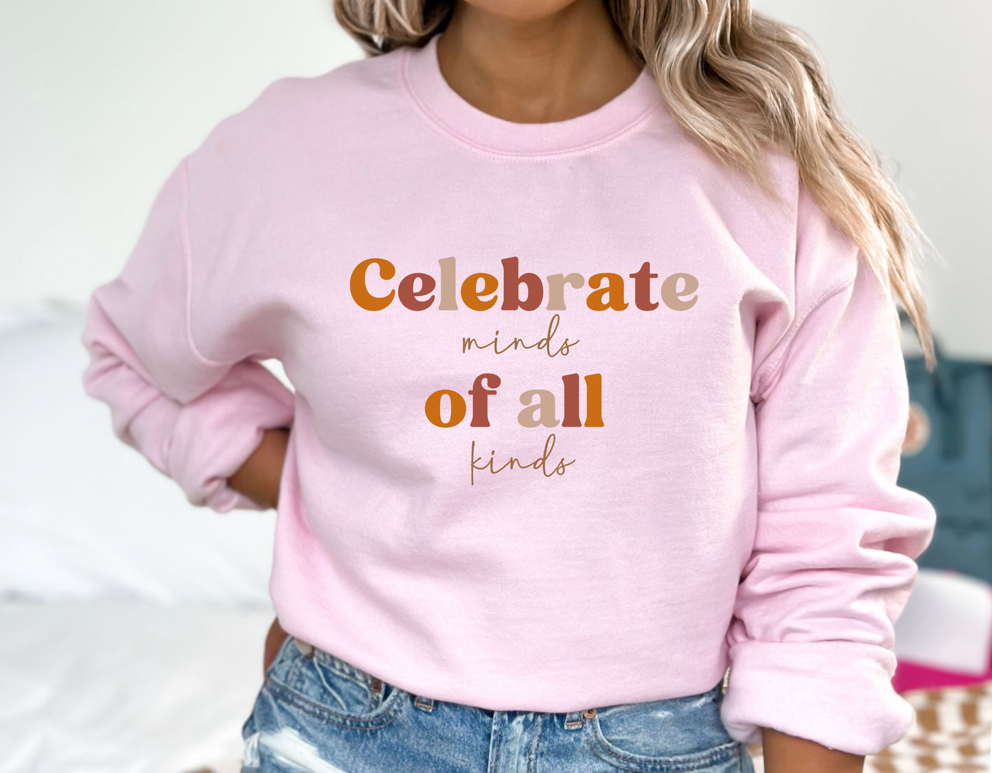 Neurodiversity sweatshirt, Celebrate Minds of All Kinds, Special education crewneck, Unisex Heavy Blend