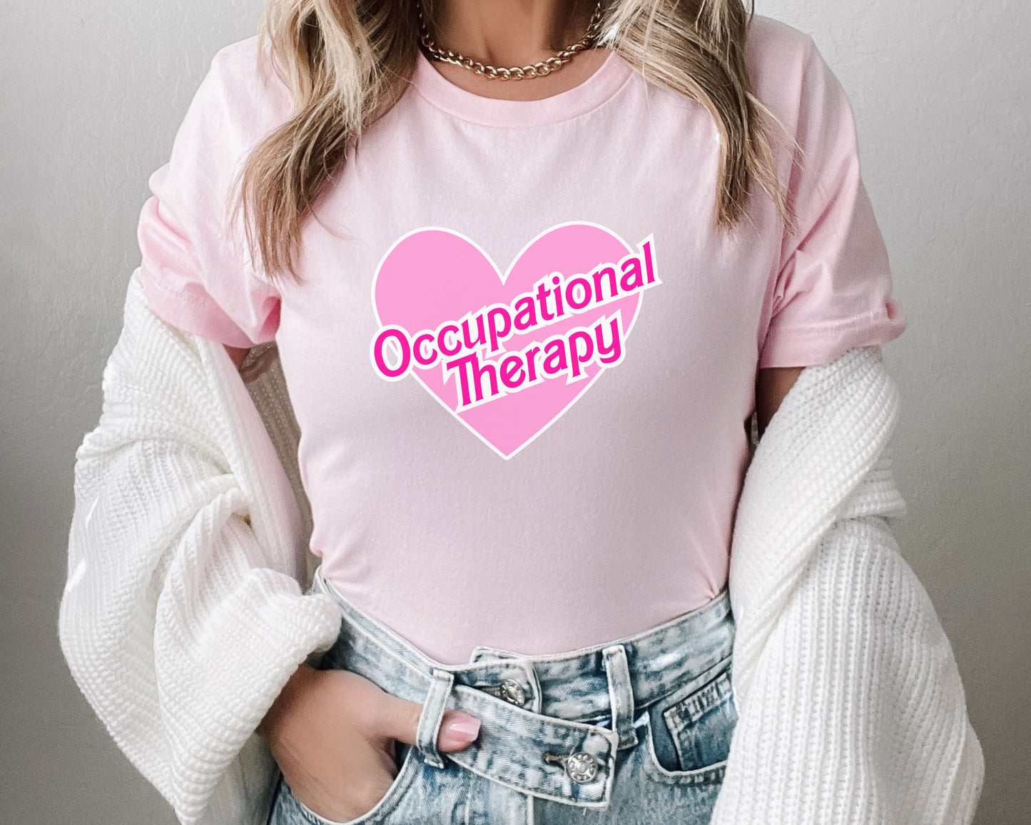 Occupational Therapy Pink Heat Shirt - Bella Canvas