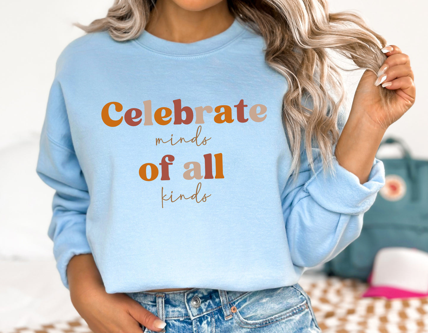 Neurodiversity sweatshirt, Celebrate Minds of All Kinds, Special education crewneck, Unisex Heavy Blend