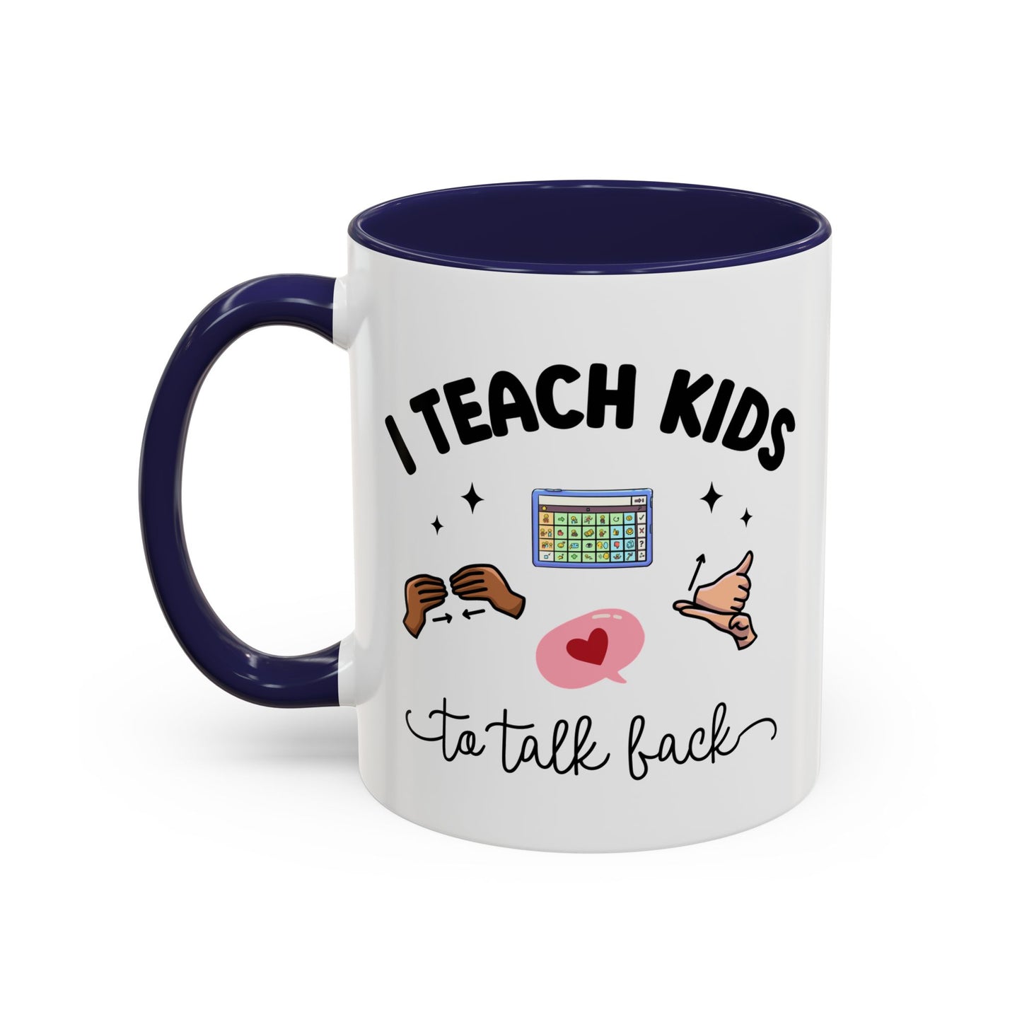 Speech Language Pathologist Coffee Mug, Sign Language AAC Therapist Gift, Funny SLP Present, Talk Back Quote Cup, SLPA Teacher Appreciation,