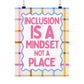 Inclusion is a Mindset Poster | Special Education Classroom Decor | Neurodiversity Affirming Wall Art | Inclusive Education Print