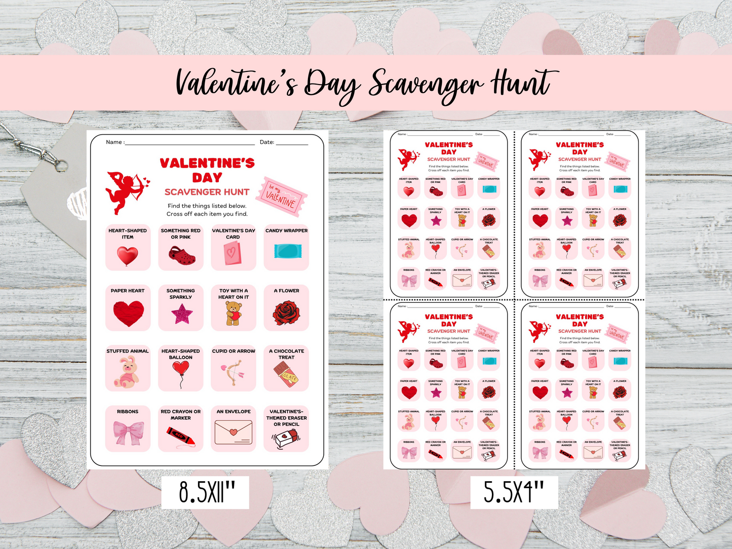 Valentine's Day Scavenger Hunt - Free Digital Download