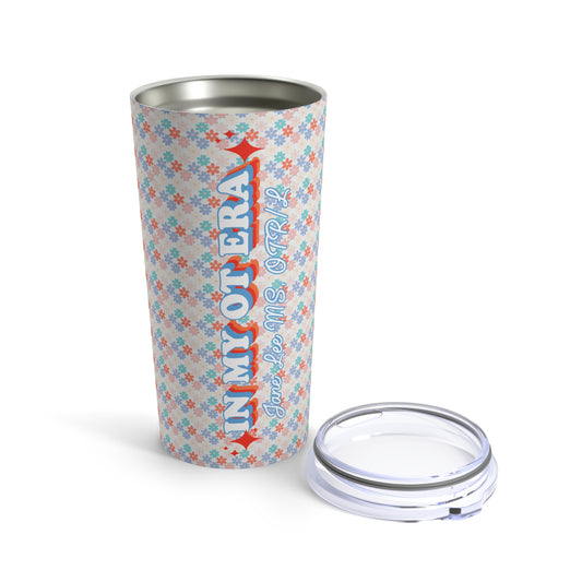 Personalized Retro Occupational Therapist Tumbler, Gift for OT, OT floral coffee cup, Tumbler 20oz