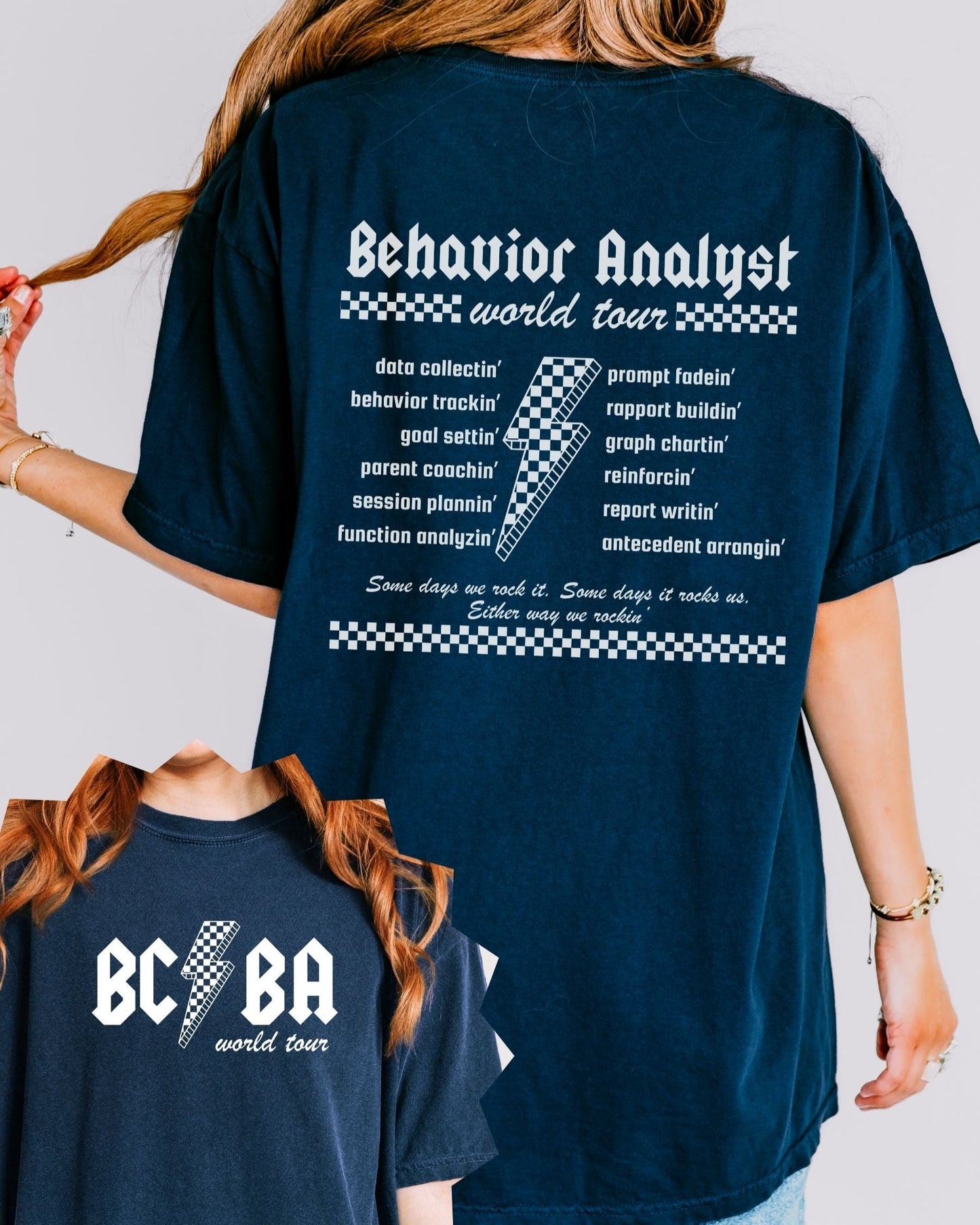 Behavior Analyst world tour Tee, aba rock shirts, funny bcba t shirts, gift for bcba