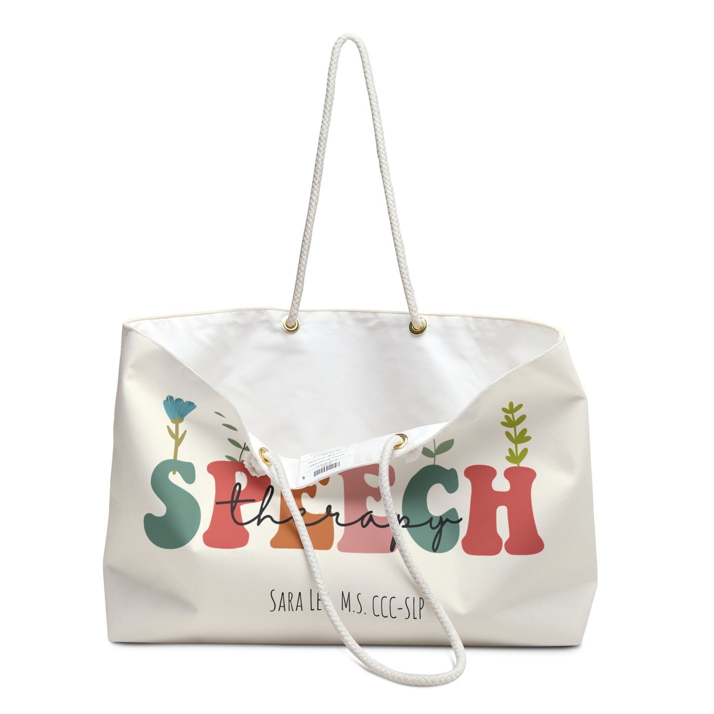 Floral Speech Therapy Weekender Bag - Personalized Tote