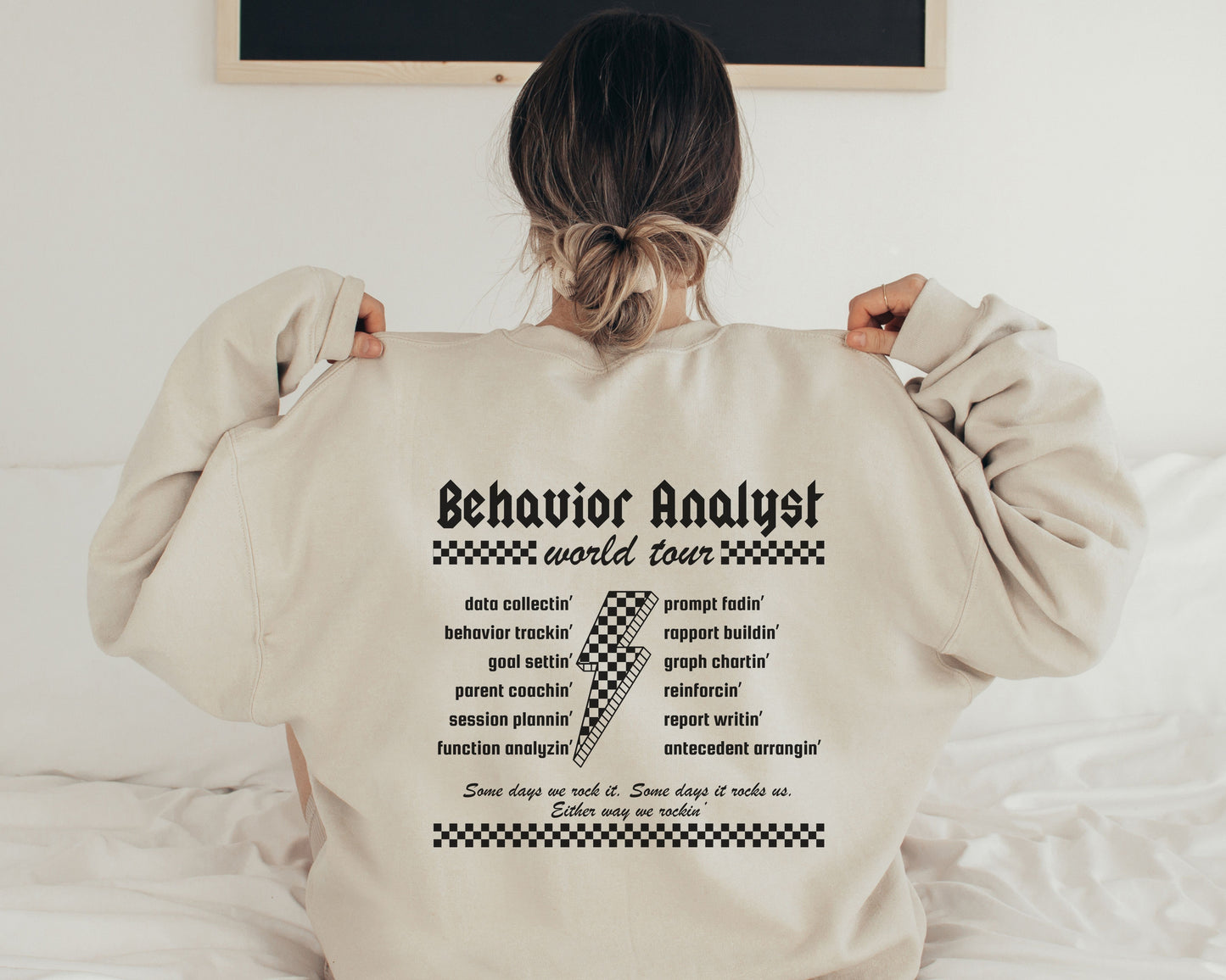 Behavior Analyst World Tour Sweatshirt, Aba Rock Crewneck, Gift for bcba