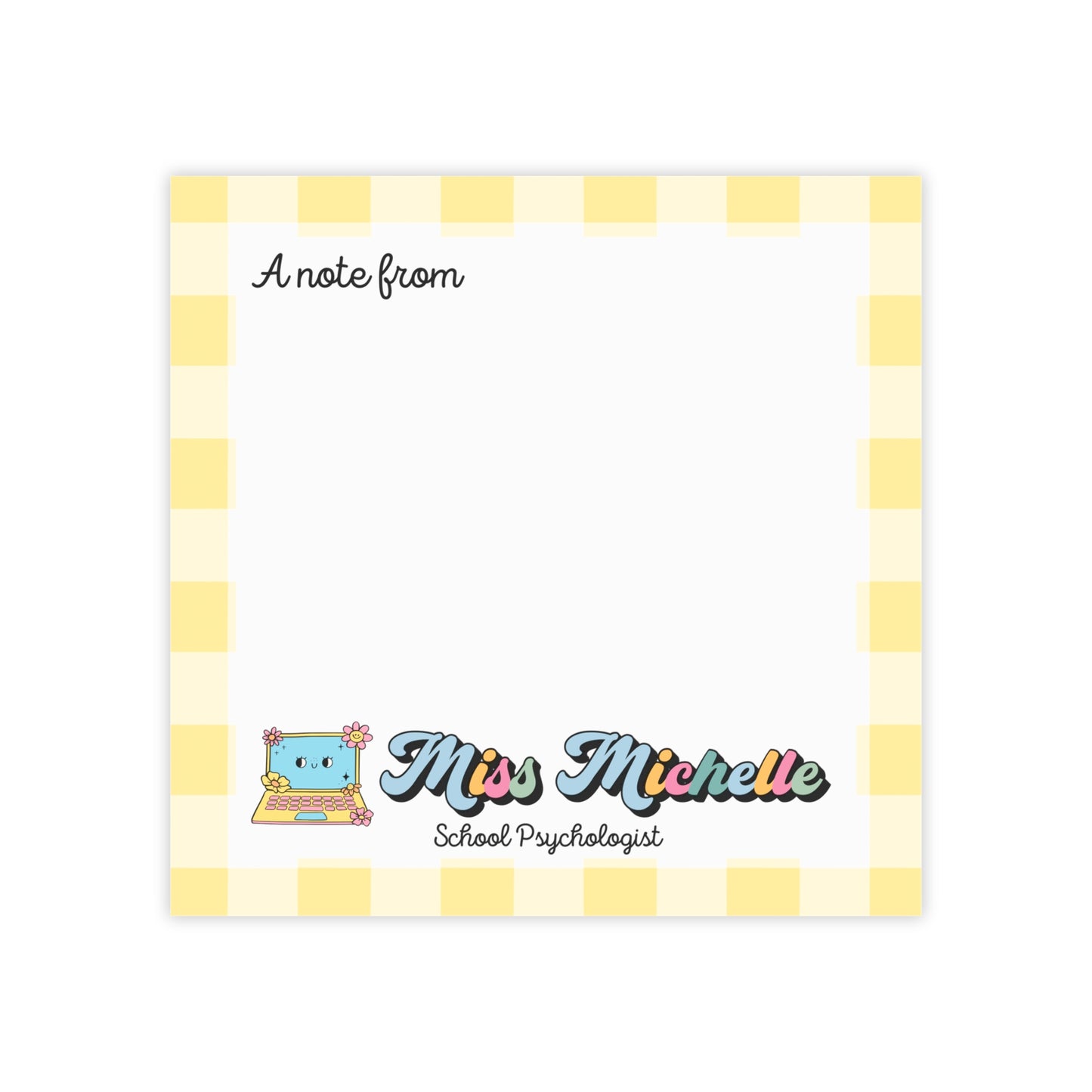 Personalized Post-it® Notes, Retro Style Sticky Notes