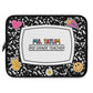 Personalized Composition Style Laptop Sleeve, Tablet Case for Teachers / Students, Custom Name Laptop Bag, Gift for Teacher