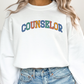 School Counselor Sweatshirt, Counselor Varsity crewneck, Gilden 18000 gift for counselor