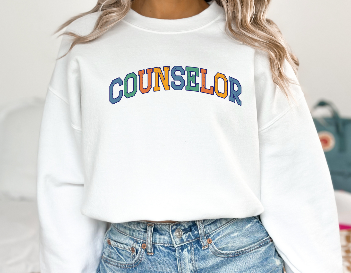 School Counselor Sweatshirt, Counselor Varsity crewneck, Gilden 18000 gift for counselor