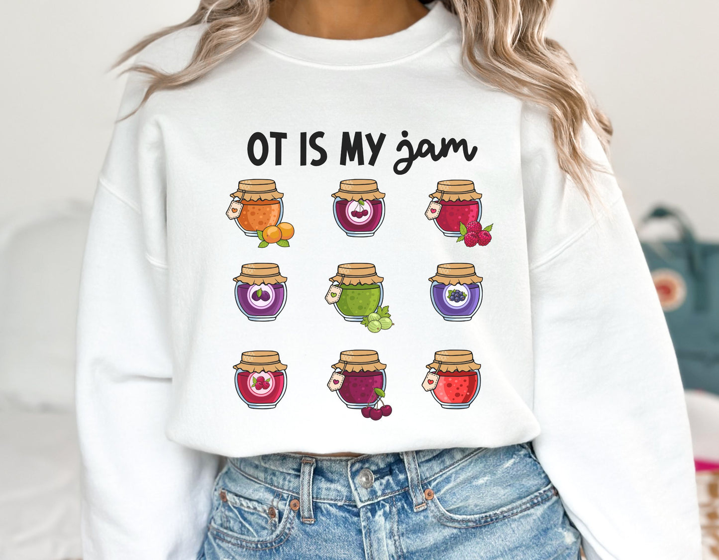 OT is my Jam sweatshirt, Occupational therapy crewneck, OT OTA tee, Occupational Therapist Comfort Colors Gilden 18000