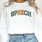 Varsity Speech Sweatshirt, Speech therapist crewneck, slp slpa sweatshirt, Gift for SLP SLPA, Speech Therapy